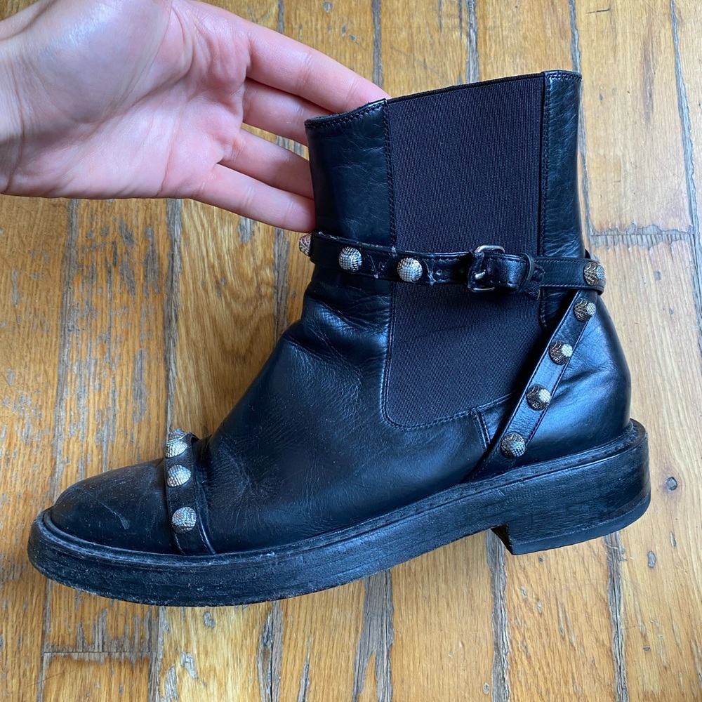 Balenciaga leather ankle boots